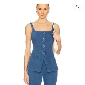 NWT Veronica Beard Liana Top Size 8 Color Sea Glare